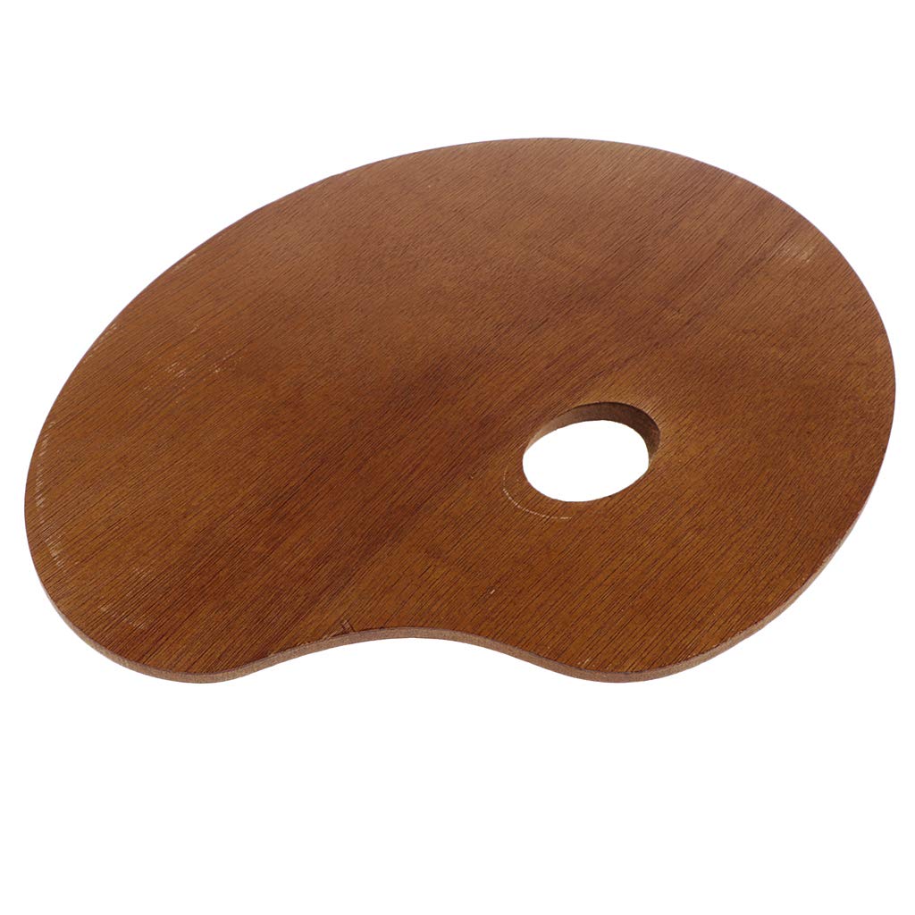 Harilla Ovale Malpalette Aus Holz – Zur Verwendung mit Acryl, Ölfarben Und Pinseln, 30x40cm
