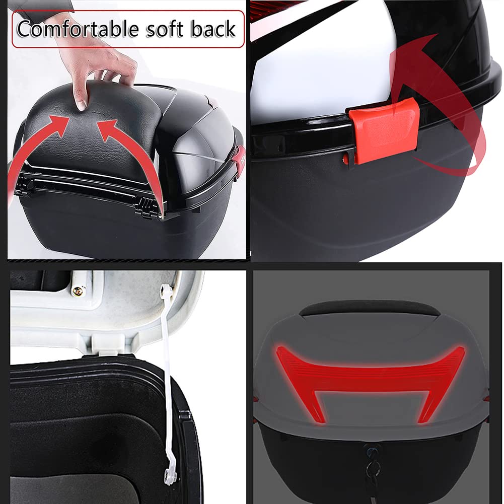 Amazon | HDBODY バイク リアボックス快適な大型背もたれ付き 大容量 Amazon | HDBODY バイク リアボックス快適な大型背もたれ付き 大容量
