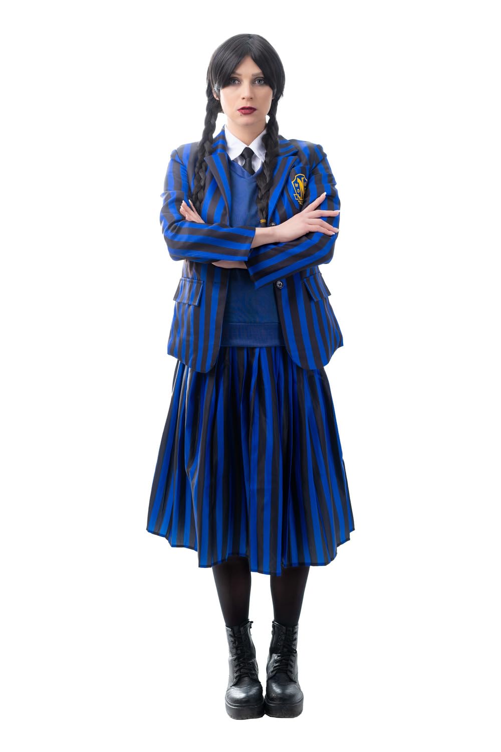 Zoelibat 61001842.059 Kostüm Wednesday Costume, Multicoloured, 140 (EU)