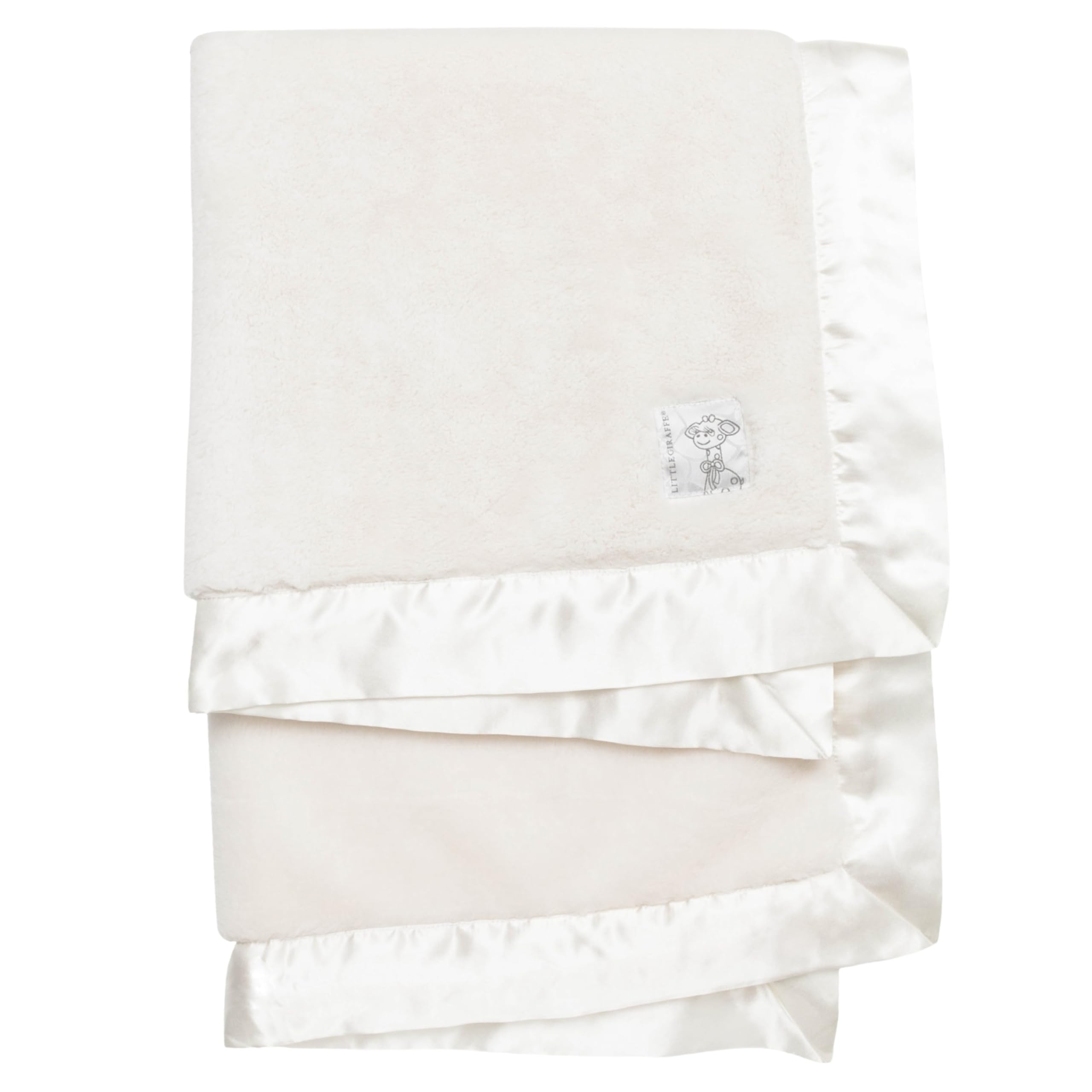 Little Giraffe Posh Mink Baby Blanket - Double-Sided Ultra Soft Plush Fabric, for New Moms, Newborn Must-Have for Girls & Boys, Cozy & Cuddly Comfort