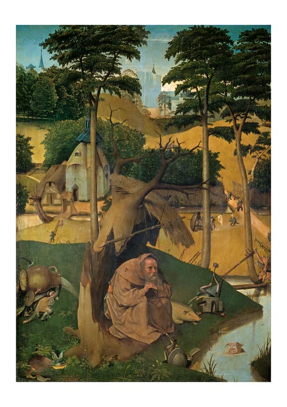 La tentation de St Antoine de Hieronymus Bosch affiche archival mat grand format