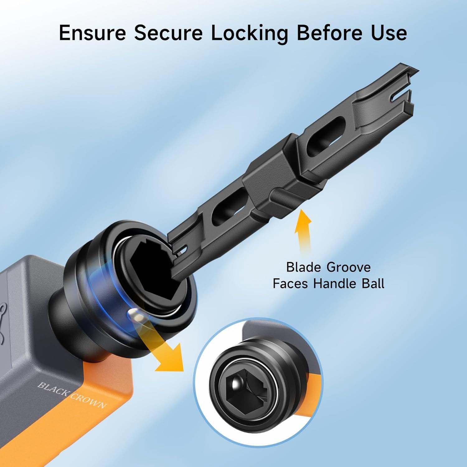 ToyNeX 110 Punch Down Tool with 110 Blade, Ethernet Punch Down Tool, Keystone Punch Down Device for Cat 8/7/6A, Cat 6, Cat5e/5 Network Cables.(Orange) 1