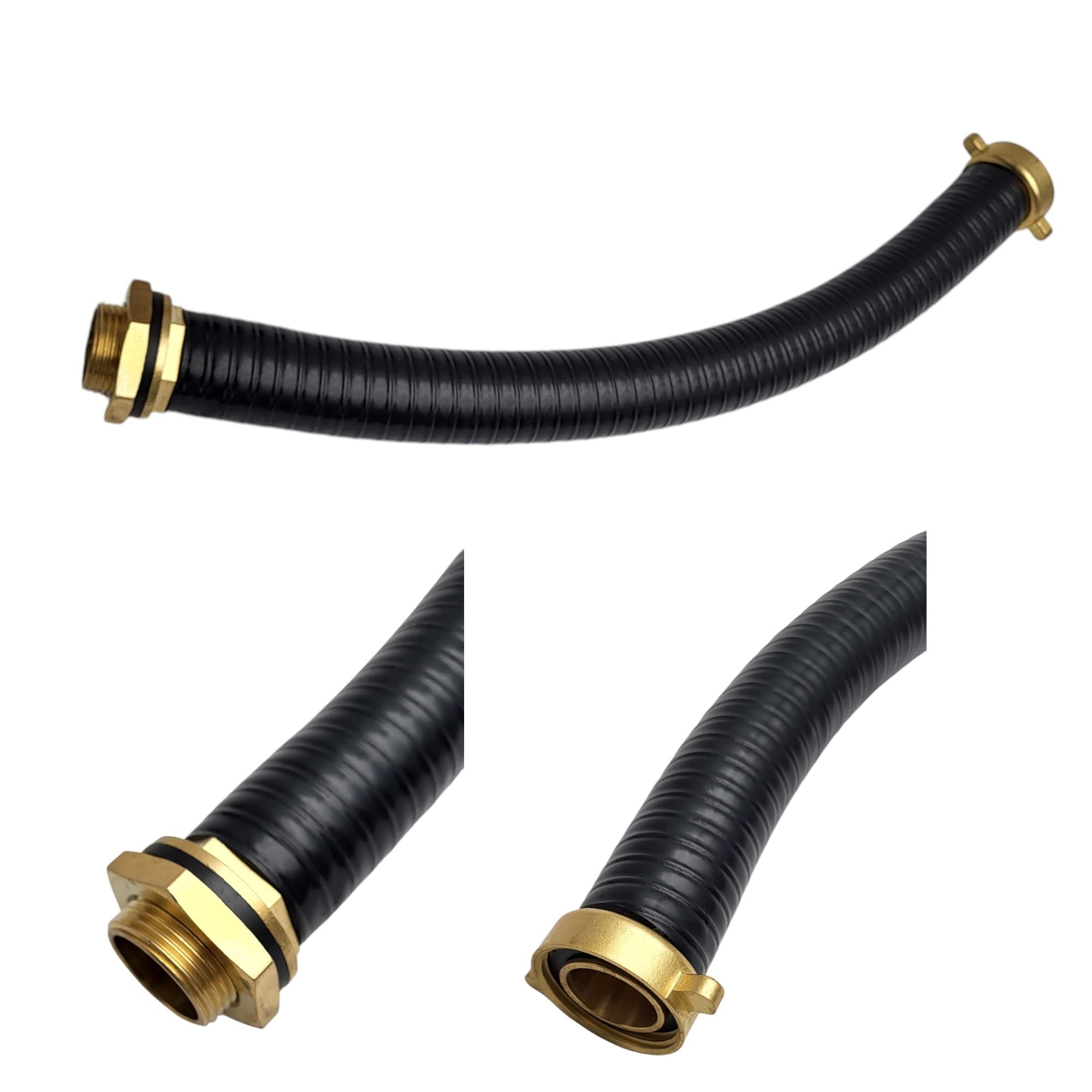 zbs24 Kupfer Regenwassersammler 100mm Set 1, Wassersammler mit automatischer Füllstop, mit Schlauchverbindung 30cm für Auffangbehälter, Made in Germany, 85% Wasserertrag