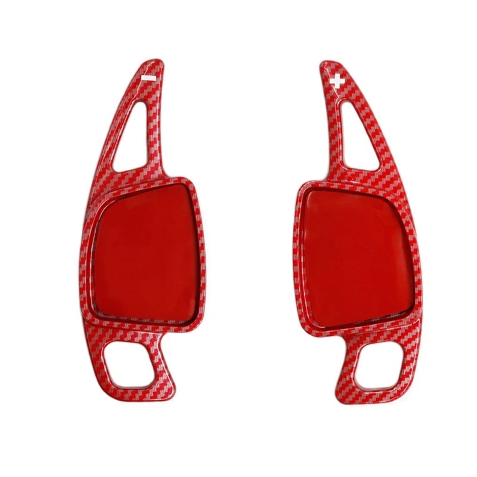 Immlsx Carbon Red Car Shift Paddle For A3 For A4 For A5 For A7 For A8 S3 S4 S5 S6 S7 2020 2021 Car Sports Steering Wheel Shift Paddle Shifter Abs Carbon Fiber Gear Shifter Paddles