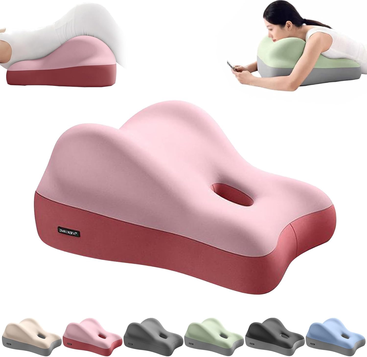 Couples Butt Cushion for Intimacy, Bed Wedge Pillow for Adults, Intimacy Pillow for Couples, Memory Foam Furniture Pillow for Comfort Sleeping Sitting and Lying (Pink)