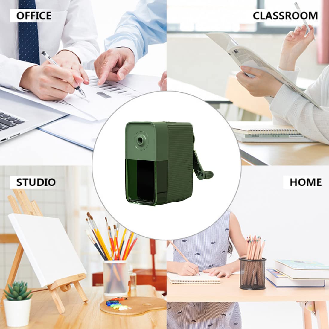 Temperamatite manuale丨Scarica Automatica del Piombo con Spessore a 5 Livelli per Studenti d'arte丨Strumenti per l'apprendimento e L'Ufficio