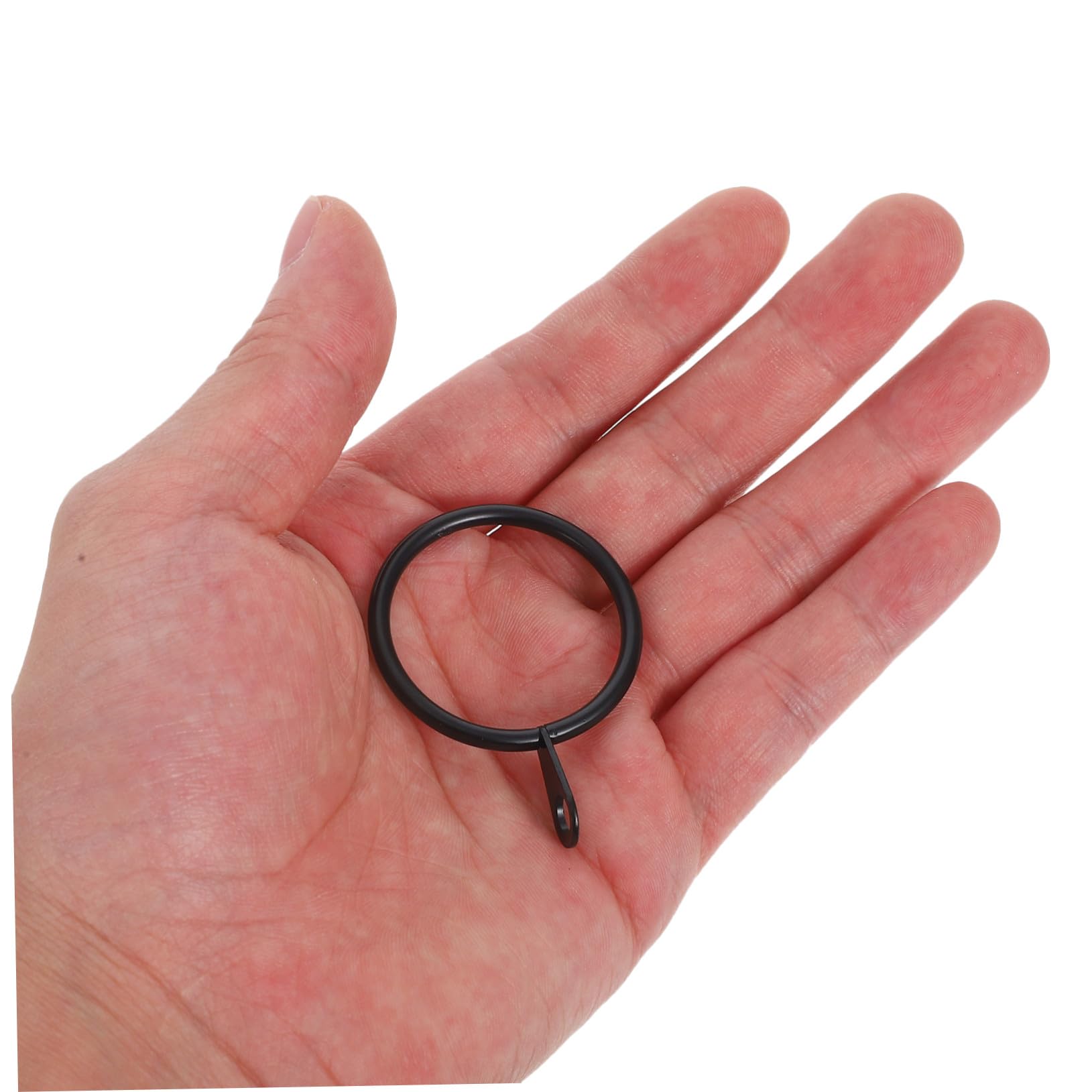 SOIMISS 45 Set Anelli e Ganci per Tende in Metallo Nero Resistenti per Tende Pesanti Antideformazione Supporto Affidabile per Aste Scorrevoli Finestre Bagno