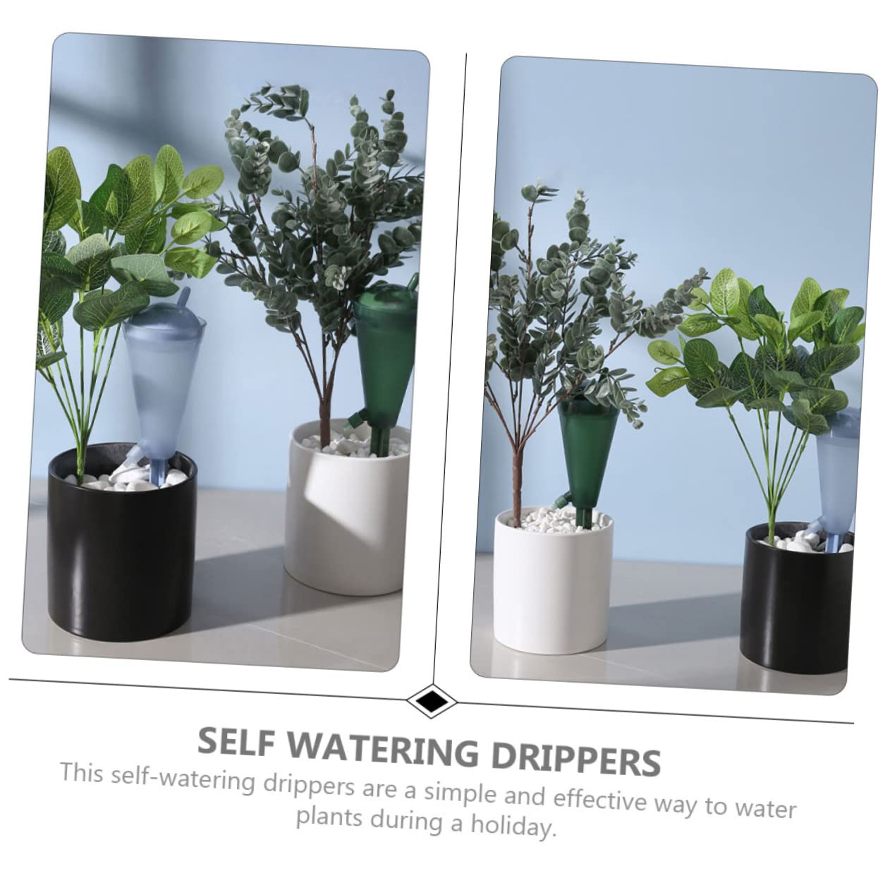 HANABASS 5 Ensembles Dispositifs Arrosage Automatiques Système De À pour Pots De Fleurs Piquets Irrigation Auto avec Débit Arroseurs Jardin Pratiques Et Économes Eau 2 Pièces * 5