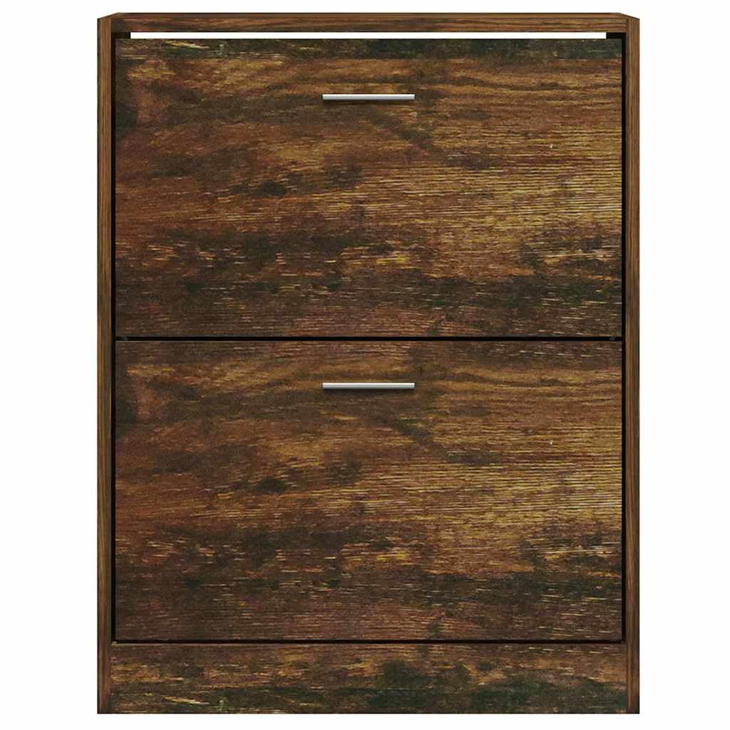 Inżynieryjna drewniana szafka na buty 2 szuflady 63x24x81 cm