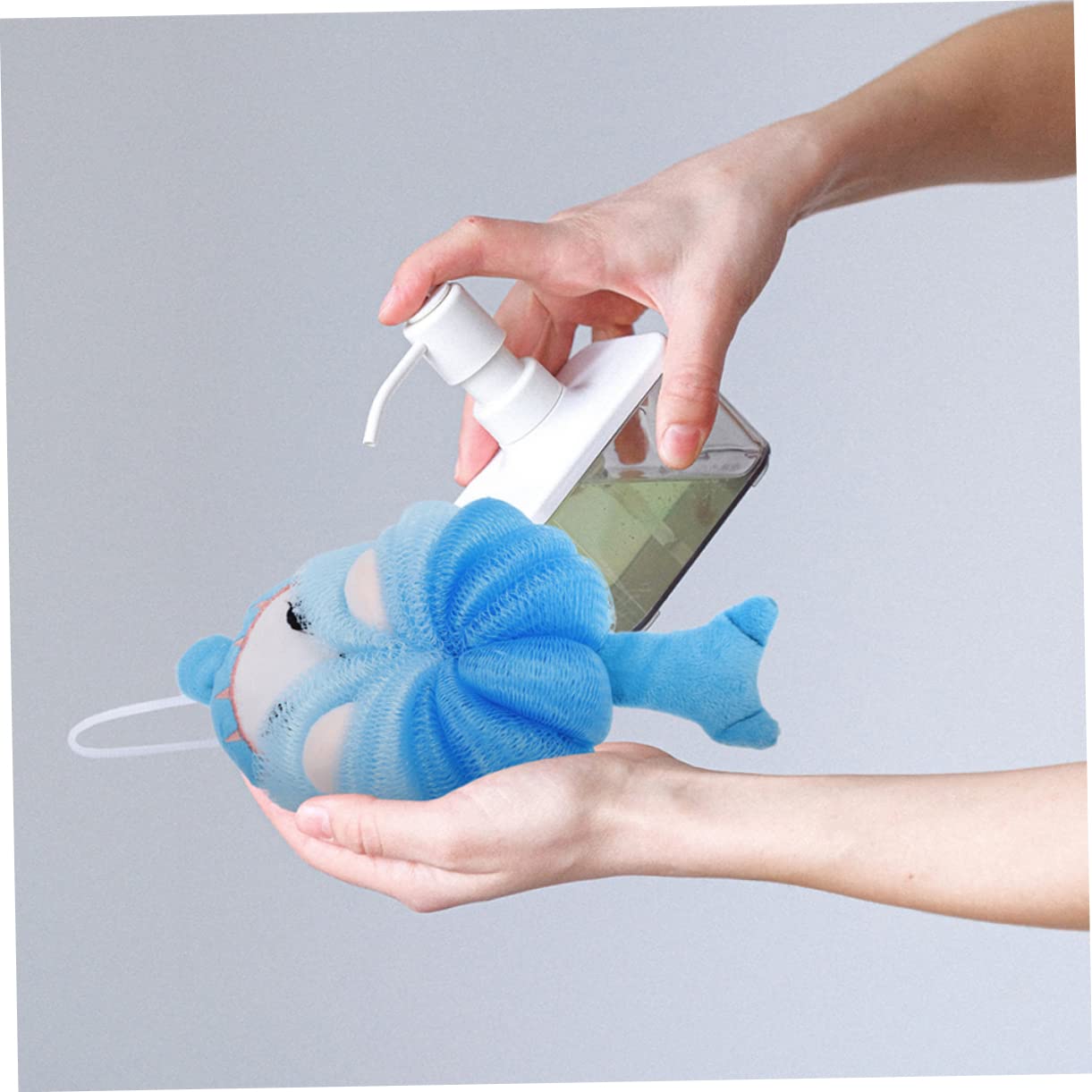 Didiseaon 2Pcs Bath Loofah Sponge Portable Cartoon Bath Balls for Exfoliating Shower Fun Adorable Dinosaur Mermaid Design Lightweight Durable