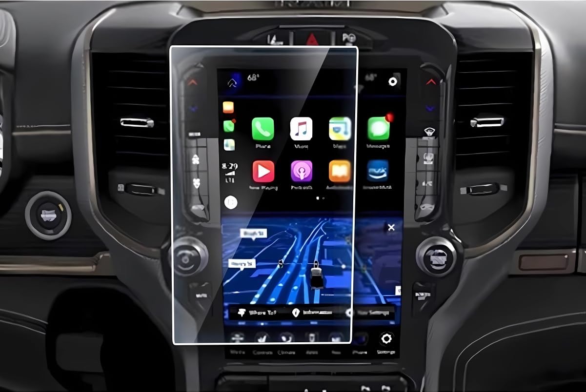 Screen Protector Compatible with 2019-2024 Ram 1500 2500 3500 Uconnect 12 Inch Touch Screen, Anti Glare Scratch,Shock-resistant, Navigation Accessories