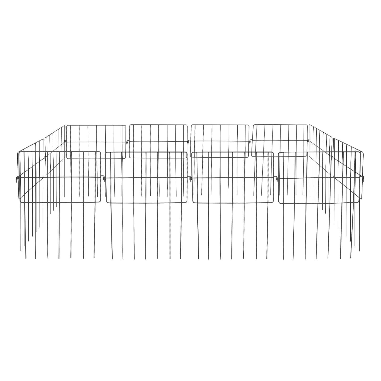 30 Stück Gartenzaun Metall, Beetzaun Steckzaun Rostbeständig, Dekorativer Rasenzaun Beeteinfassung für Garten Rasen Gemüsebeet Hundeschutz, Metall Gartenzaun zum Stecken Wetterfest Robust