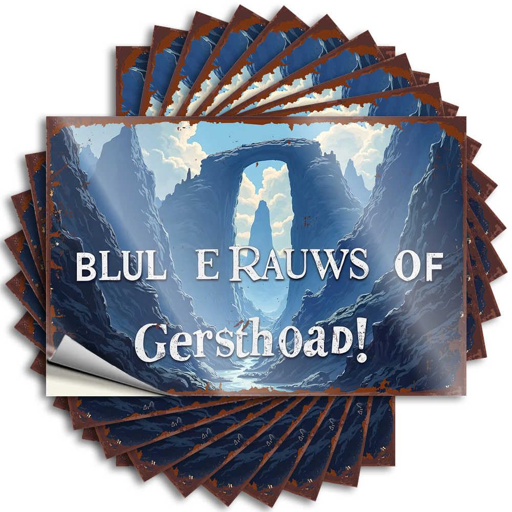 Half, Tattoos Window Blue Erauws of Gersthoad: A Mystical Landscape | Farmers Cocoa(12X18CM)