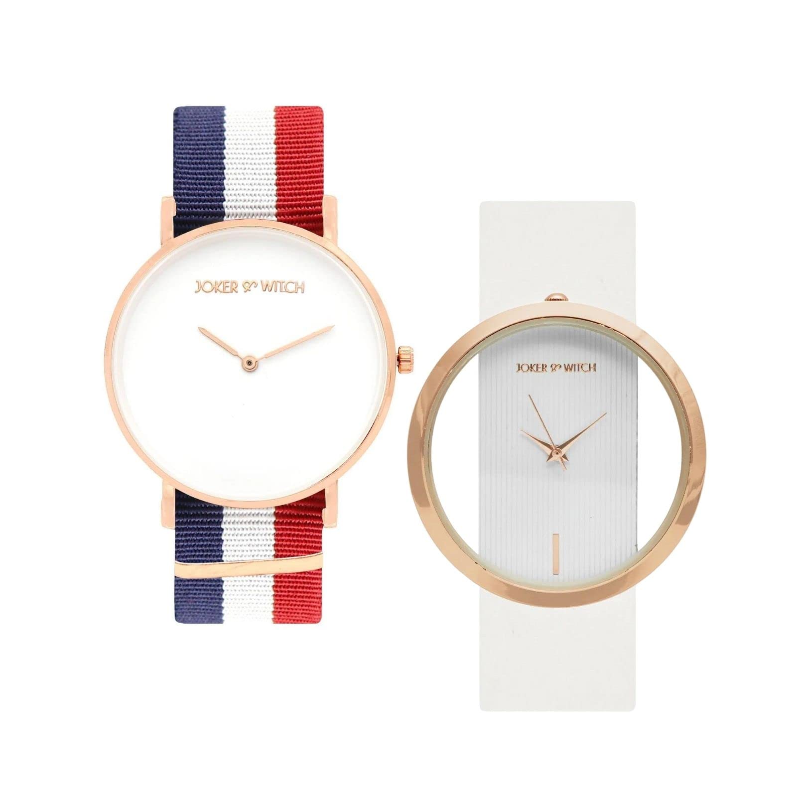 Joker & Witch Synthetic Charles & Charlotte Couple Analogue Watches, White Dial, Multi-Color Band (B0BVB4NPZY) Amazon Price History, Amazon Price Tracker