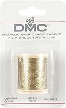 DMC 282Z Metallic Embroidery Thread, 43.7-Yard, Light Gold - coolthings.us