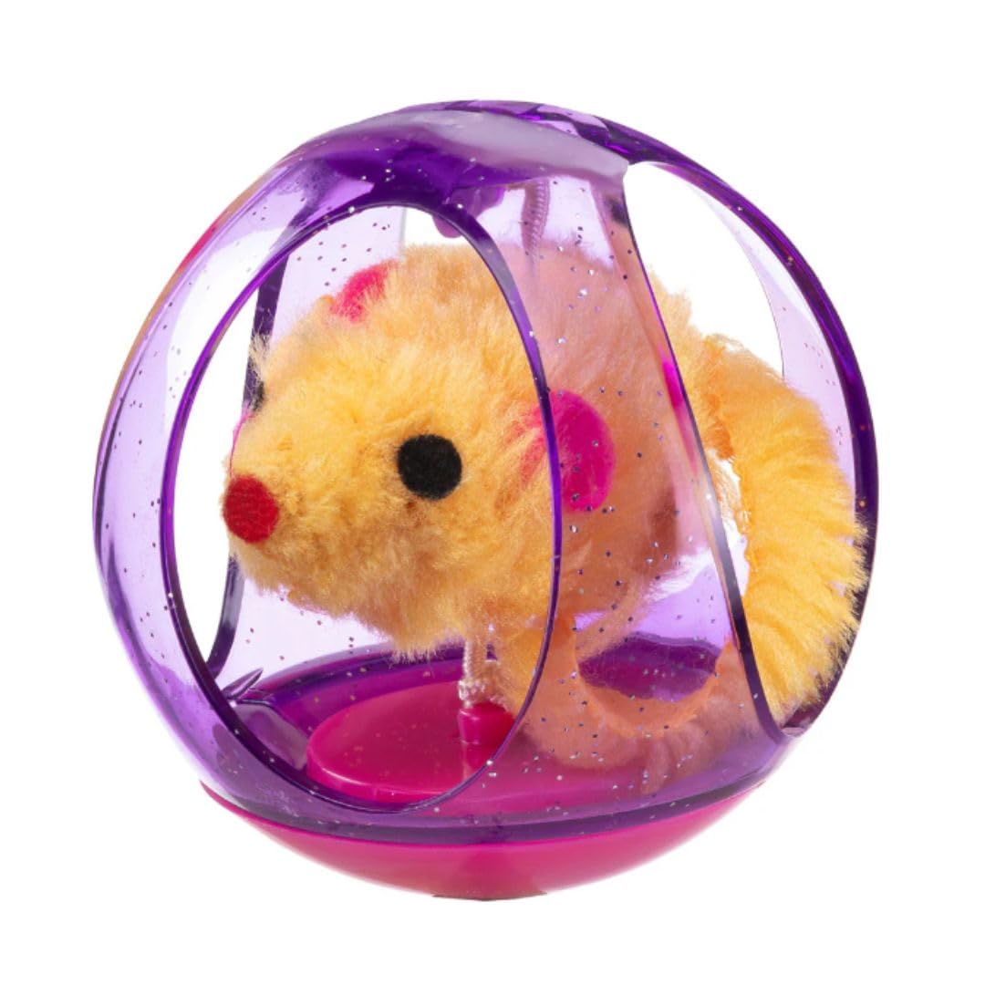 Ferplast Peluş Fareli Kedi Oyuncağı Merak Uyandırır Plastik Karışık Renkli PA 5214 65mm