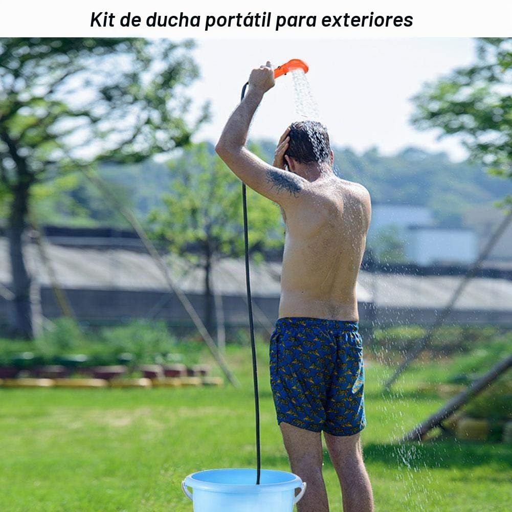 Dioche Ducha portátil para camping, enchufe de coche de 12 V, kit de ducha portátil montado en vehículo, adecuado para camping, barco, pesca, limpieza de mascotas