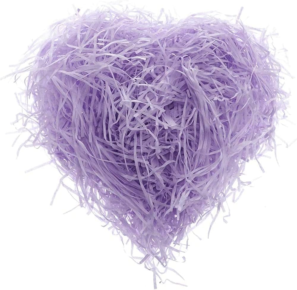 Mgl Purple 200G Shredded Tissue Paper, Raffia Shredded Paper For Gift Boxes, Hampers Packaging, Tissue Paper Ideal Hamper Stuffing Filling Suitable For All Occasions (Purple)