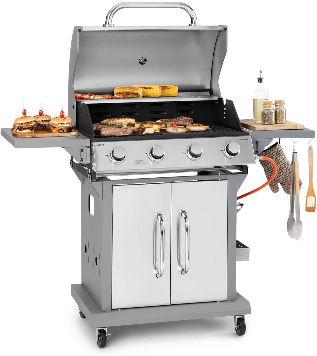 TAINO PLATINUM 3+1 Gasgrill komplett Edelstahl SearBurner PowerZone
