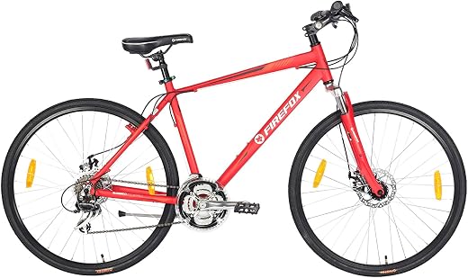 Firefox Bikes Unisex Road Runner Pro-D 21S Hybrid Cycle (Matt Red, Frame: 18 inch)