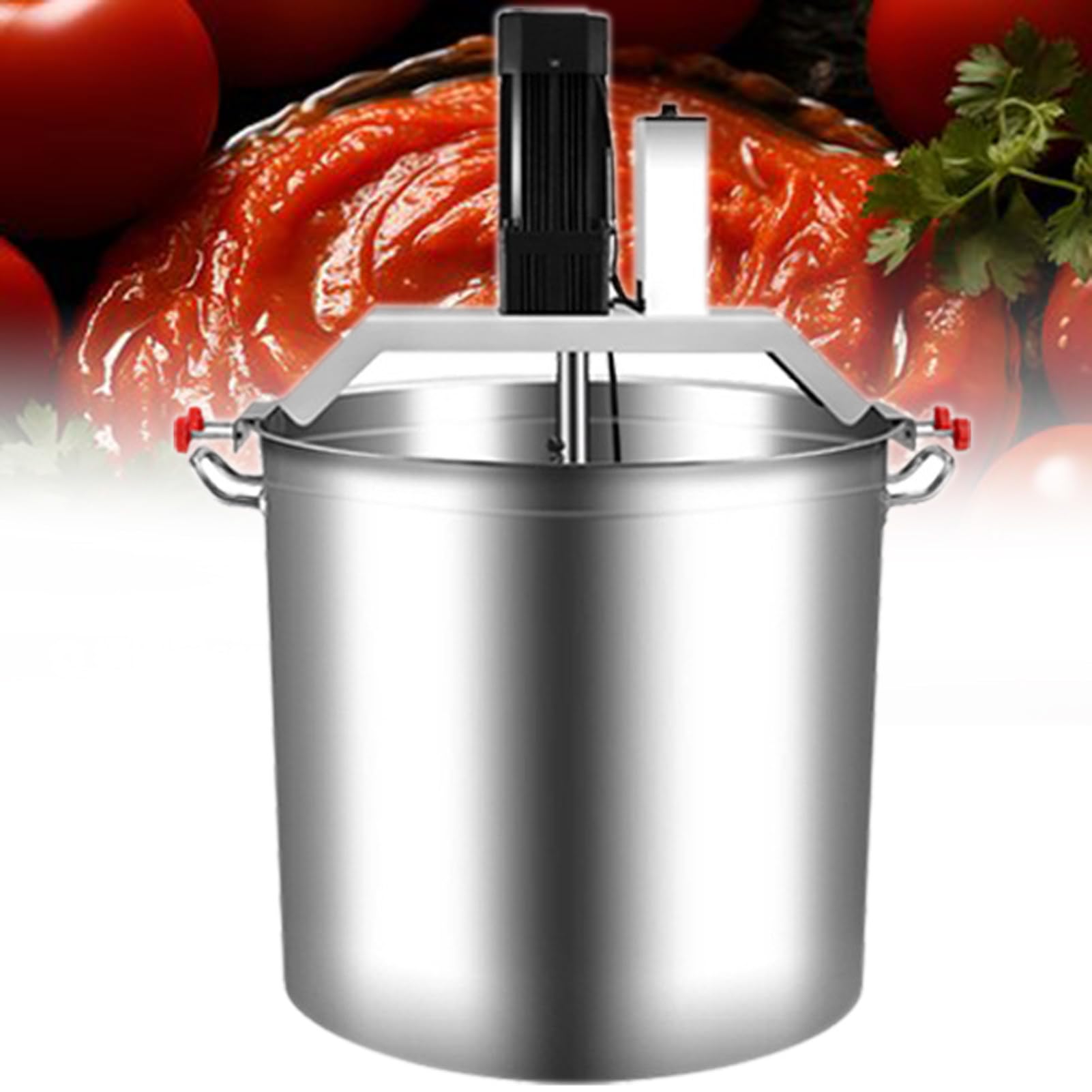 Mezclador de calefacción comercial para mermeladas, salsas, llenado de olla caliente, condimento, velocidad ajustable, acero inoxidable