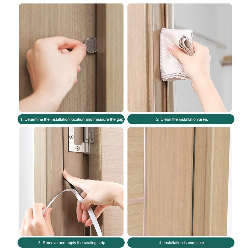15MM*10M Striscia di Tenuta Nastro Autoadesivo in Schiuma EVA Schiuma Nastro Paraspifferi Porta Guarnizioni Finestre Guarnizione in Gomma Paraspifferi Finestre Porte per Anti Freddo Rumore Collisione