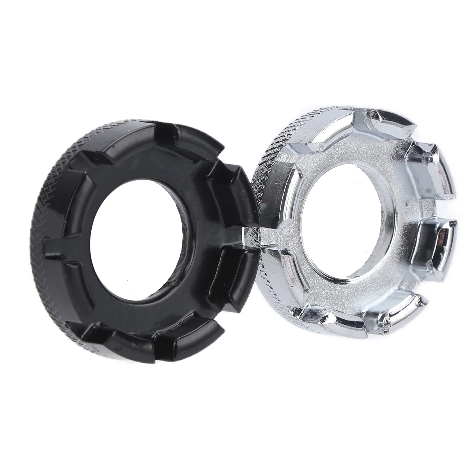 equlup Bike Spoke Wrench, 2pcs 10/11/12/13/14g/15G 8-Slots Steel Spoke Wrench Pocket Bike Rim Adjustment Cycling Wheels Correct Tool