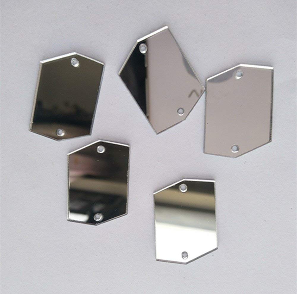 MEYASewing On Mirror Rhinestones, DIY Acrylic Mirrored Beads for Costume Evening Dresses Cloth Garments MYA112H