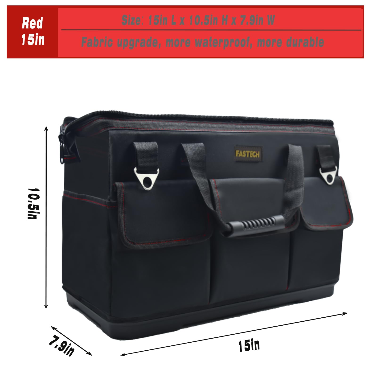 Snapklik.com : FASTECH 15-inch Heavy Duty Bottom Tool Bag