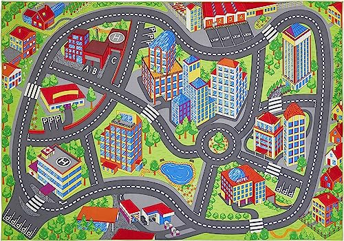 andiamo Teppich Spielteppich mit modernem Design pflegeleicht und strapazierfähig Spielunterlage...