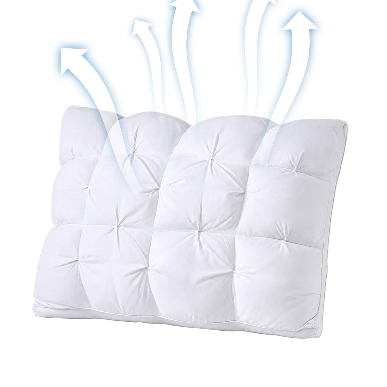 Almohadas Para Cama Cojín Transpirable de Soporte | Almohadas de Dormitorio Para los Adultos que Duermen, el Cuello, la Zona Lumbar, las Piernas, la Lectura, el Hogar, Hotel y