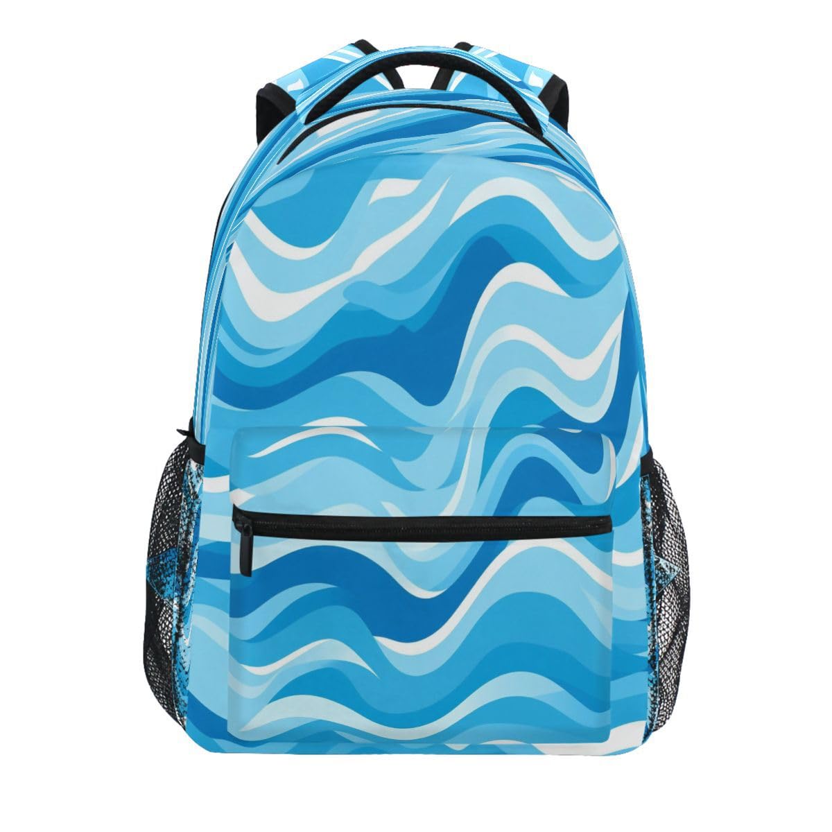 Mnsruu Color Ocean Wave - Mochila escolar, bolsa de viaje para estudiantes, niños y niñas, Multicolor, L