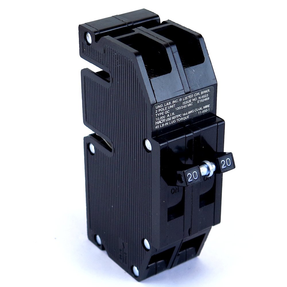 QC-20 Thomas & Betts Circuit Breaker 2 Pole 20 Amp 240V Fits