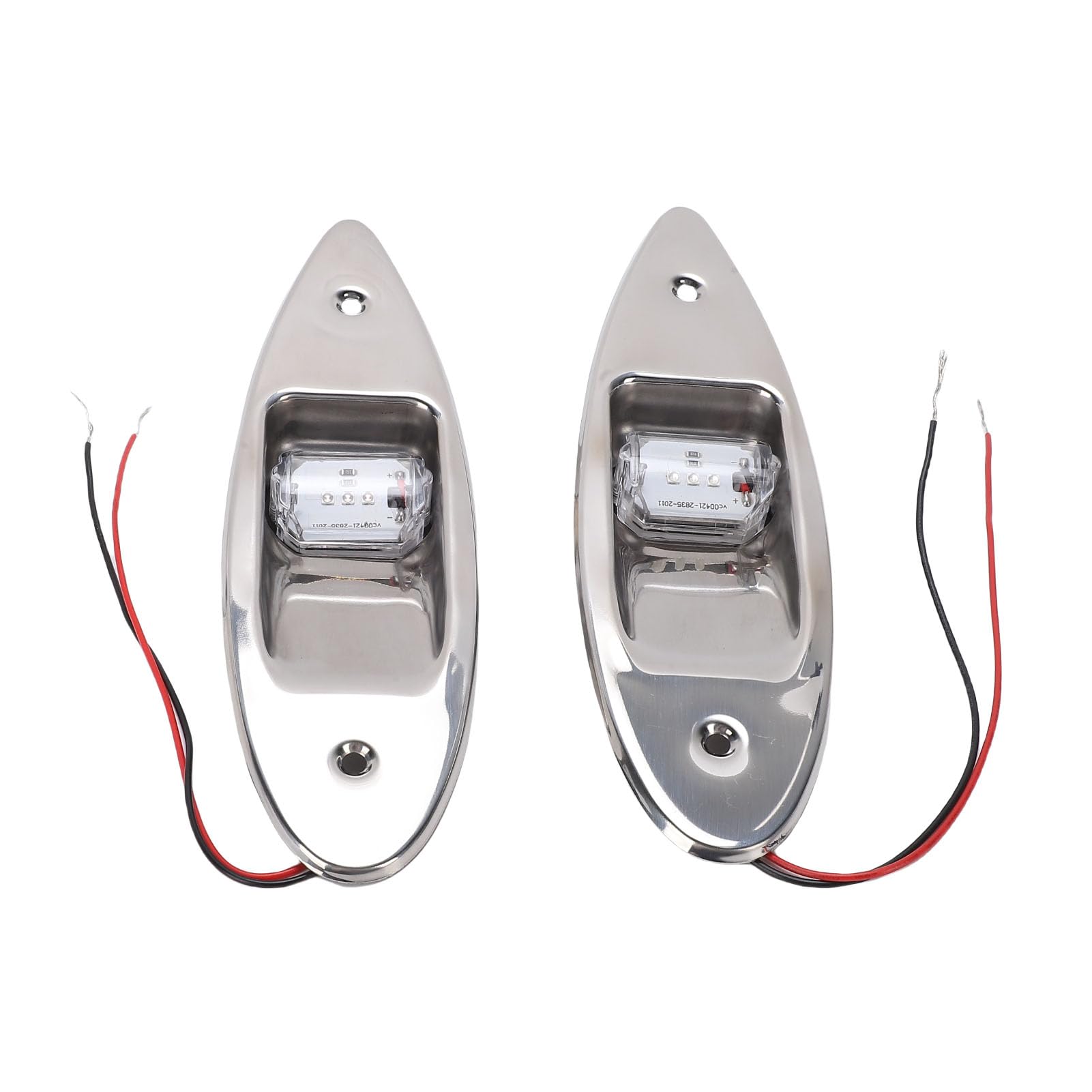Alomejor Czerwone Zielone światło Nawigacyjne Światło Dziobowe łodzi ze Stali Nierdzewnej 1 W Czerwone 1 W Zielone IP67 Wodoodporne LED 120 Stopni Marine Boat do łodzi Jachtowej