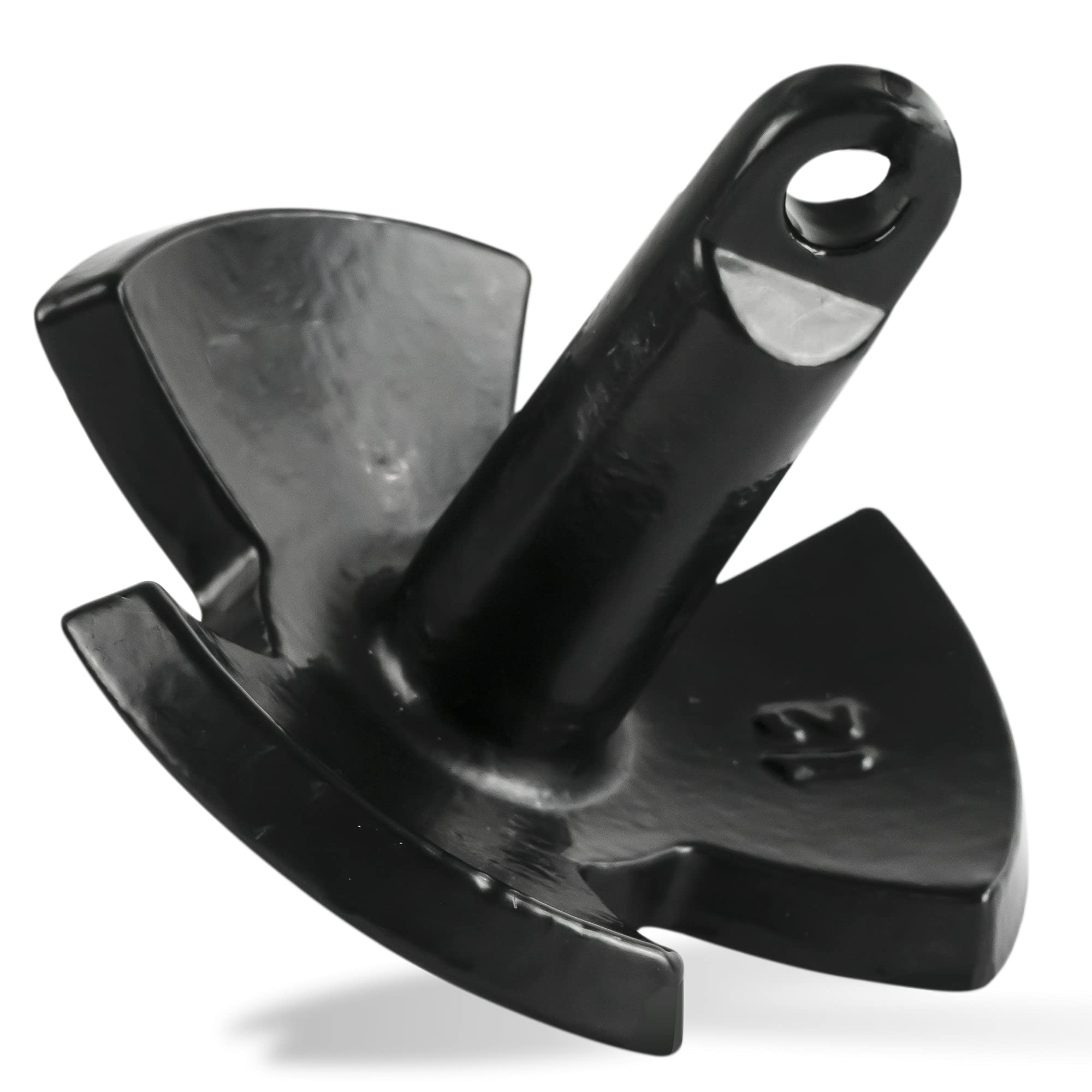 Five Oceans River Anchor, Boat Anchor, Cast Iron Black PVC Vinyl Coated, Ideal for Pontoon and Bass Boats, Excellent Holding Power in River and Mud Bottom Lakes