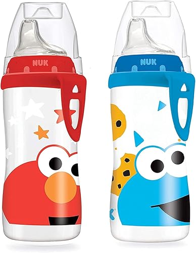 Miniatura 1 de NUK - Vaso entrenador de 10 onzas, 1 paquete (2 unidades, Sesame Street)