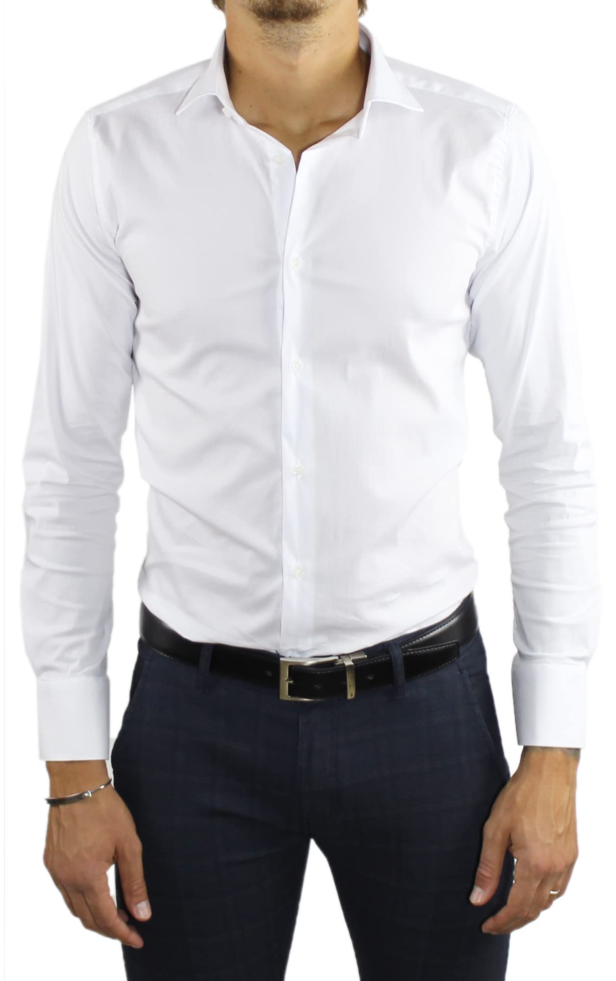 Ciabalù Camicia Uomo Elegante in Cotone Made in Italy Sartoriale