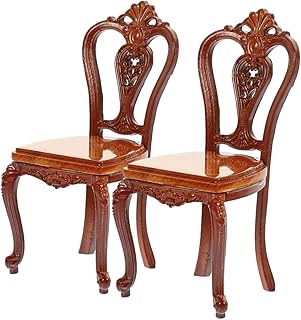 ABOOFAN Mobiliário 2 Peças Decoração Móveis Casa De Boneca Layout Prop Casa De Boneca Acessórios Casa De Boneca Cadeira Modelo Casa De Boneca Pequena Cadeira Acessórios De Boneca Cadeira