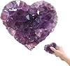 4-5cm Geode Crystals Amethyst Gifts Crystal Tears Amethyst Crystal Stone Natural Amethyst Crystal Heart Natural Raw Gemstone Specimen for Meditation Positive Protection Gifts Crystal Decoration