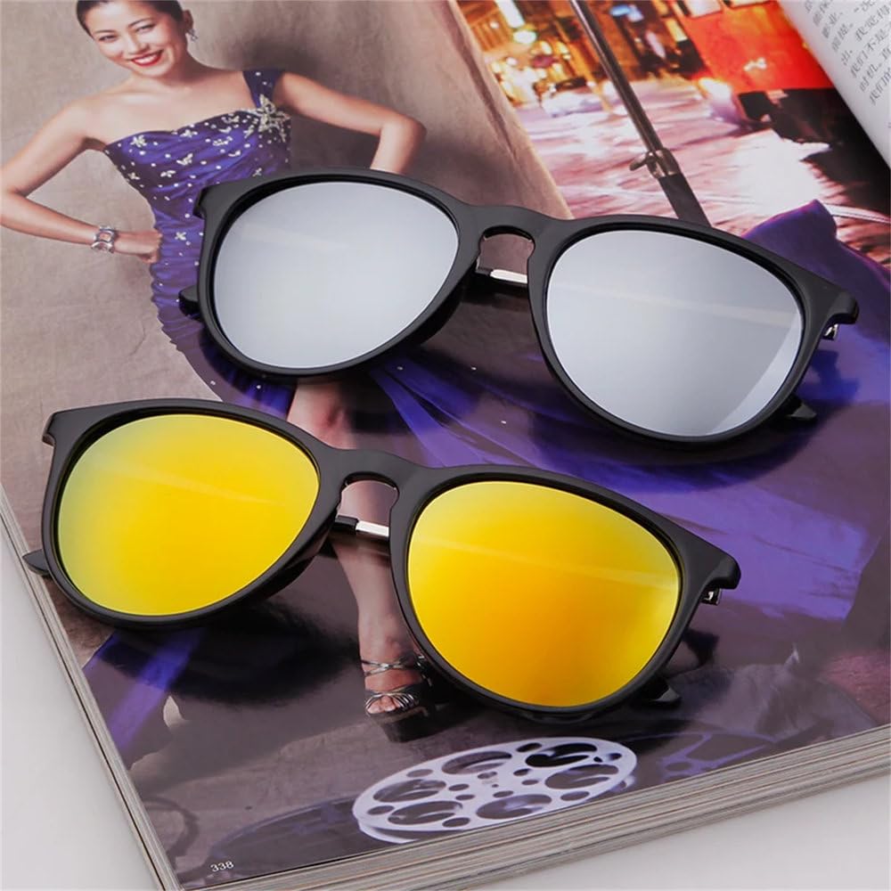 Occhiali da sole rotondi Uomo Donna Occhiali da sole vintage con montatura tartarugata Sunnies Occhiali da sole