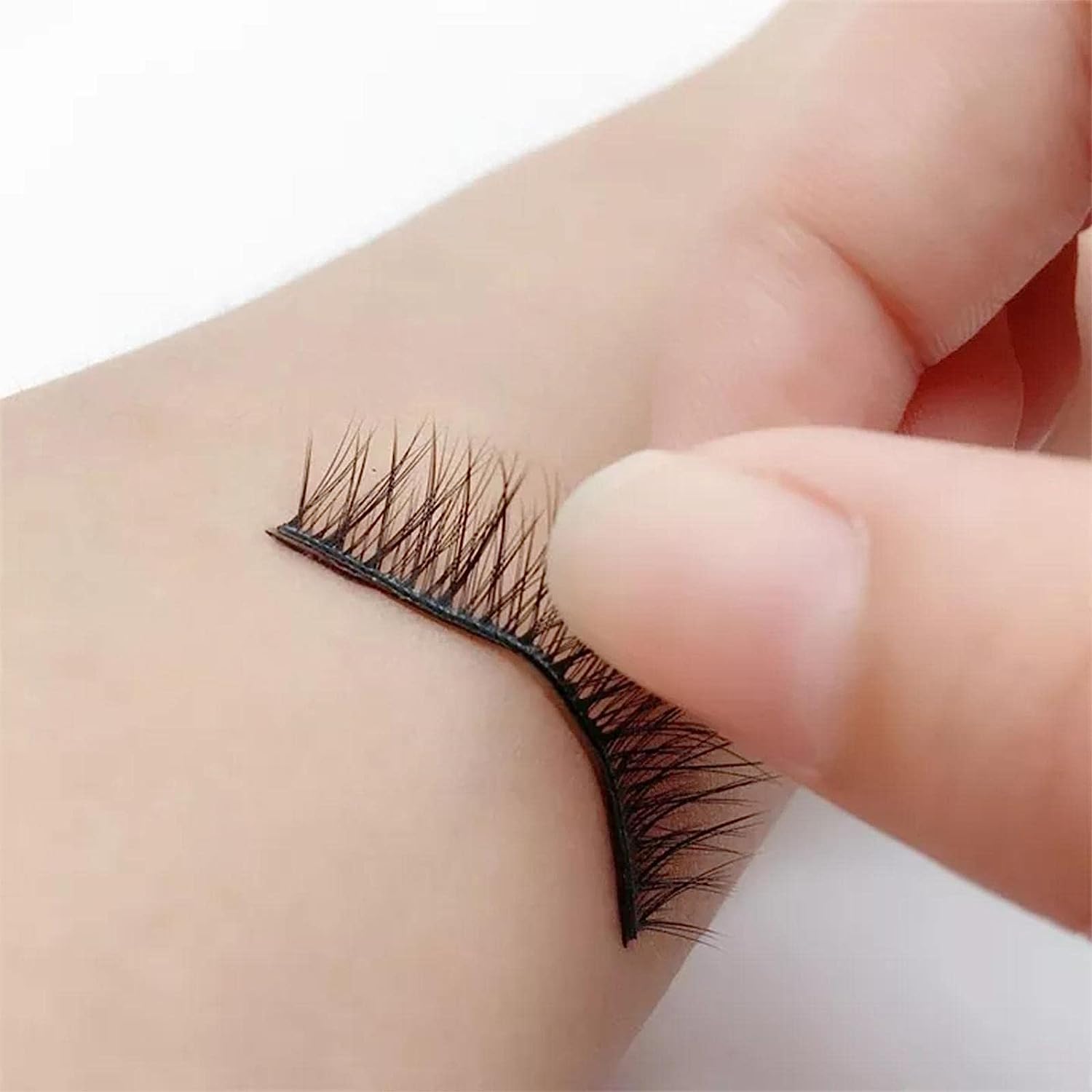 40 Pieces Fake Lashes No Glue Apply False Lashes Eyelash Self Adhesive Lash Strips for Fake Eyelashes Extension Supplies Suitable for All Strip