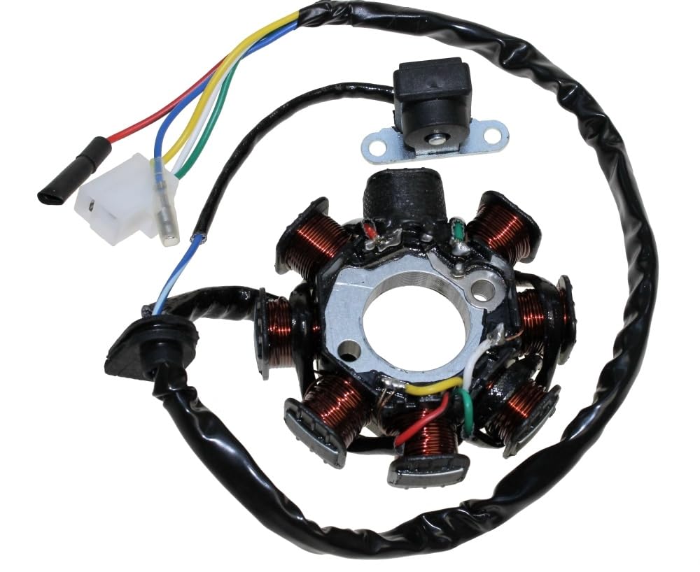 Lichtmaschine Version 2 für 4-Takt China Roller GY6 für AGM Azel Baotian Buffalo Ecobike Ering Flex Tech Huatian Jonway Lifan Peugeot Rex Tauris Sachs