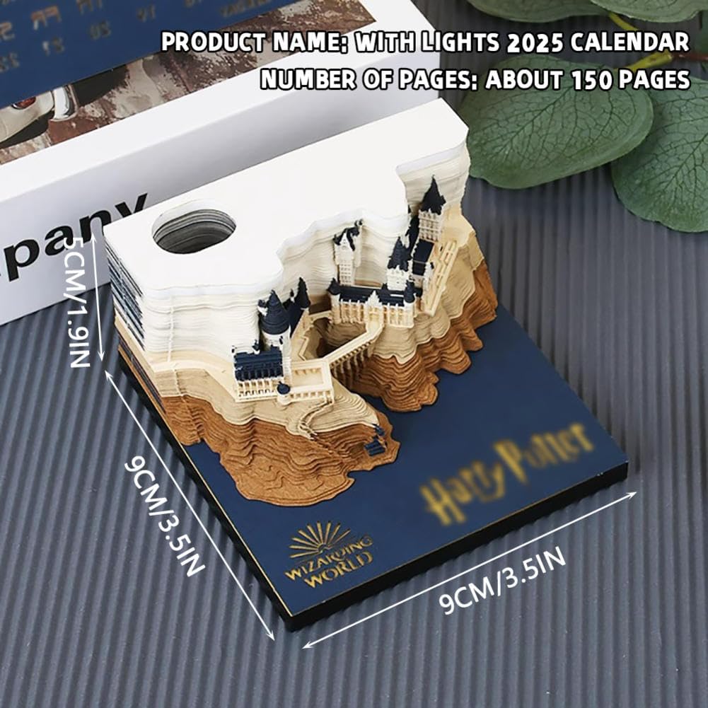 小型卓上カレンダー、大型卓上カレンダー、2025年卓上カレンダー、3D