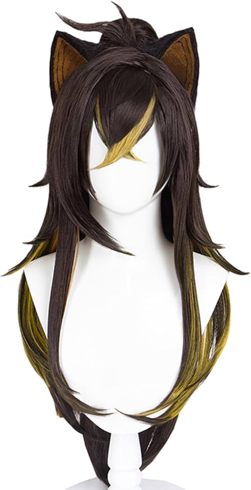 Amazon.co.jp: ディシア コスプレウィッグ かつら ストレート 狐耳