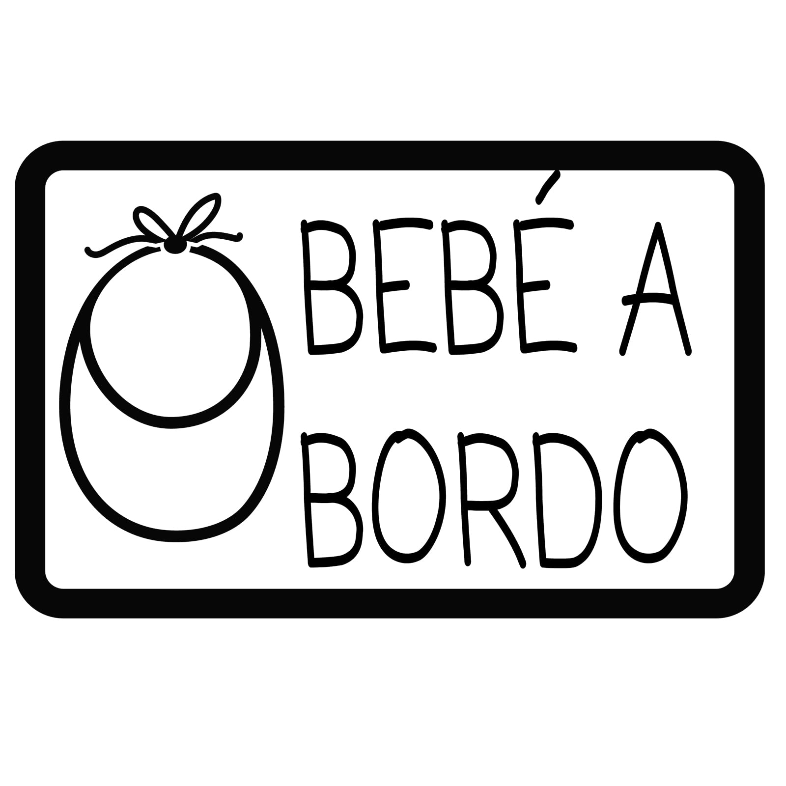 Pegatina Bebé a Bordo. Adhesivo vinilo para coche o moto. Sticker (Baby On Board, Baby In Car) (41.Bebé niño triángulo) — view 43