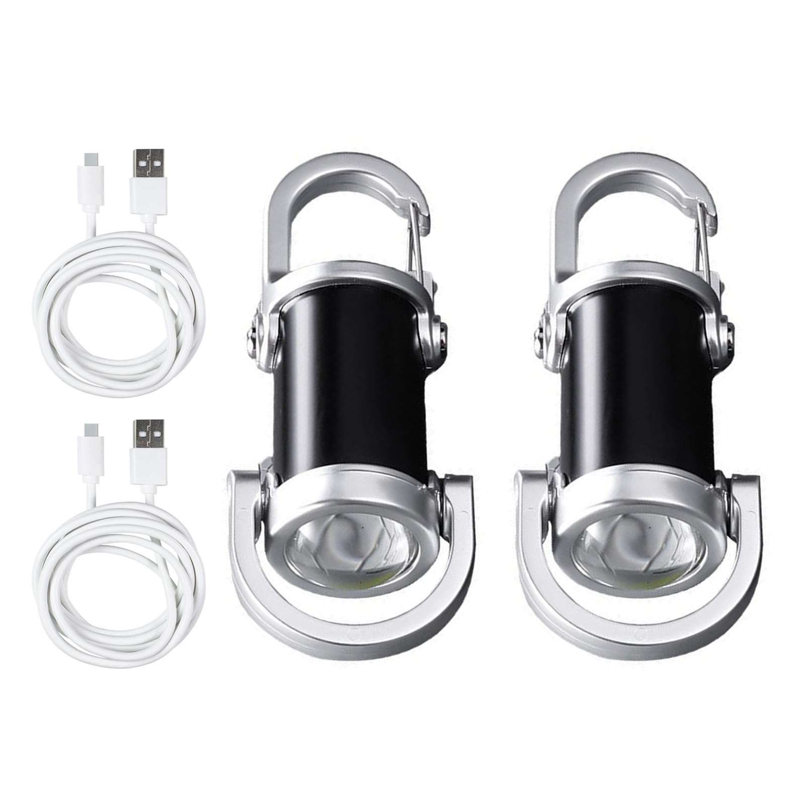 Ywmsfl 2Pcs Outdoor LED Work Light Keychain Rechargeable Flashlights Pendants Outdoor Small Flashlights Inspection Light Enduring