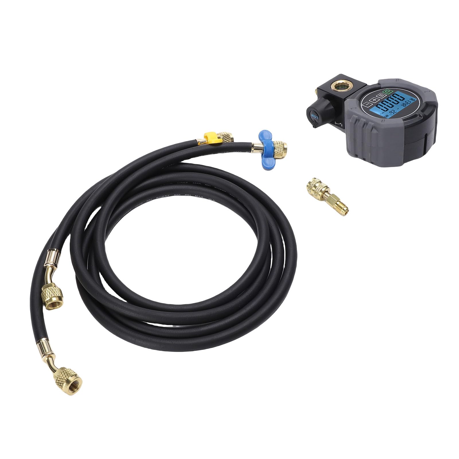 Medidor de Colector Digital, Herramienta de Medición Precisa para Cargar, Aspirar y Diagnosticar Sistemas HVAC con 1 Manómetro