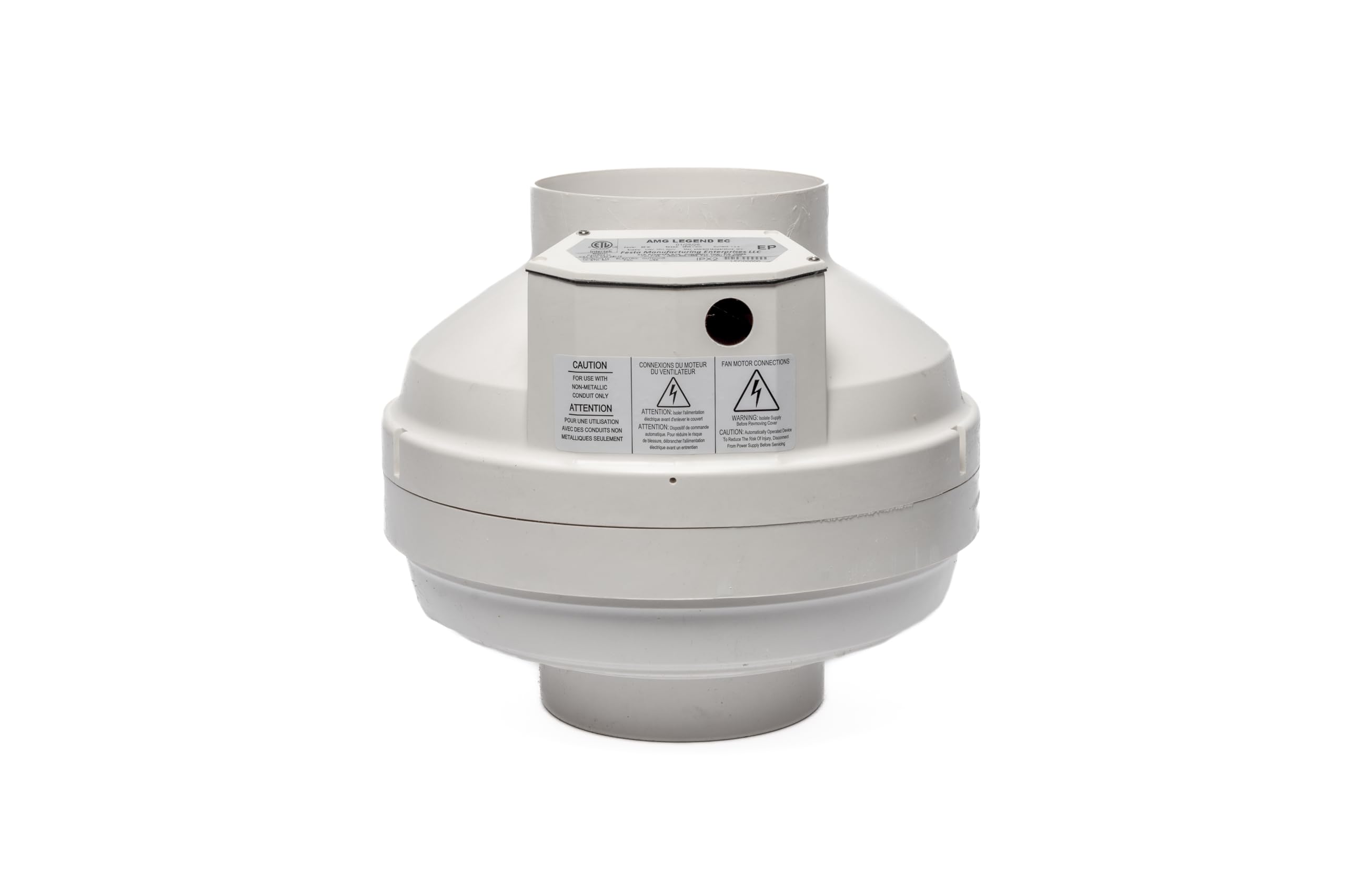 Festa AMG Legend EC Radon Fan - Quiet and Energy Efficient Radon Mitigation Inline Fans - Electronically Commutated Motor- High Performance Inline 6" Duct Fan