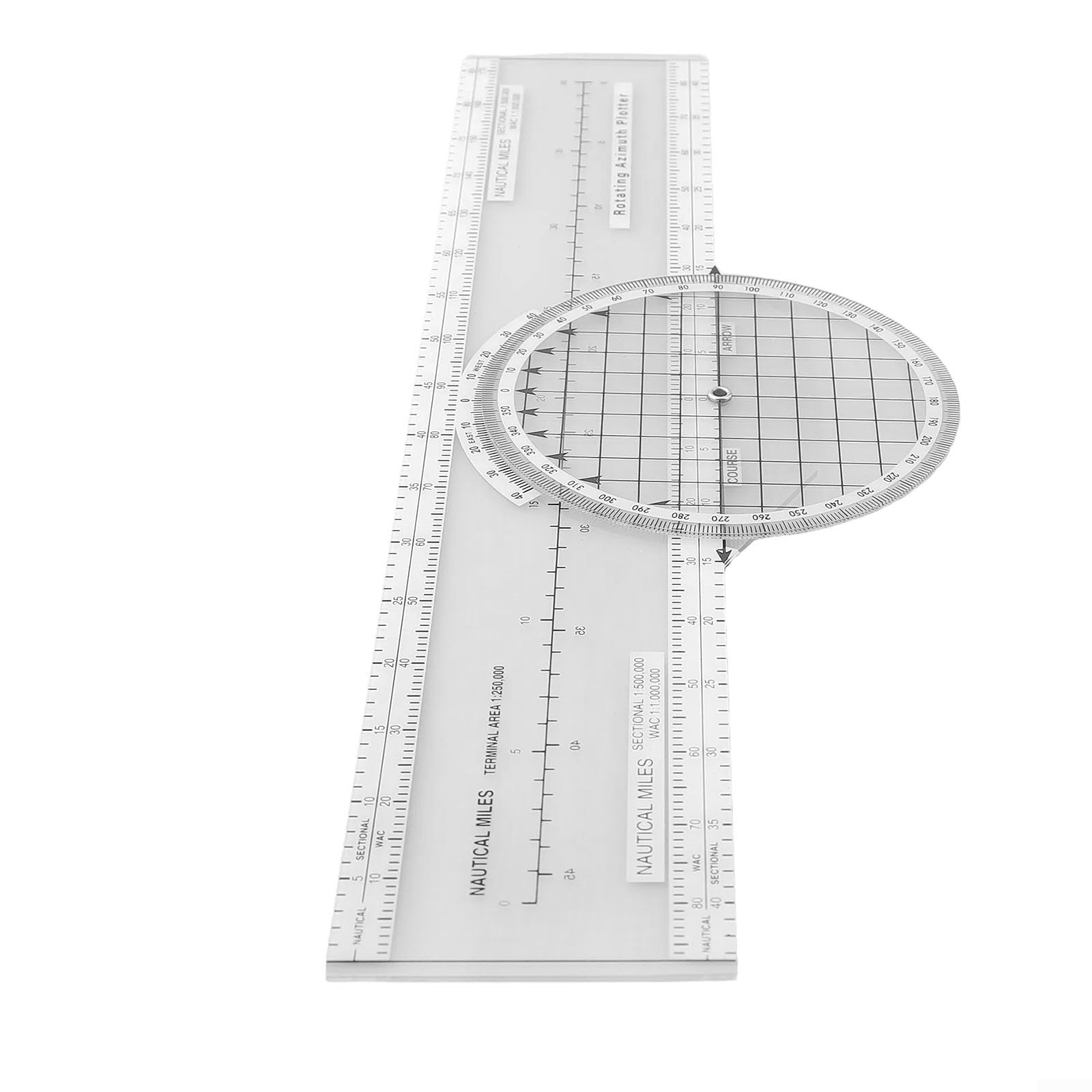 Para Pilot CRP-1 Plotter de aviación regla deslizante navegación 360 grados 4 escalas VFR