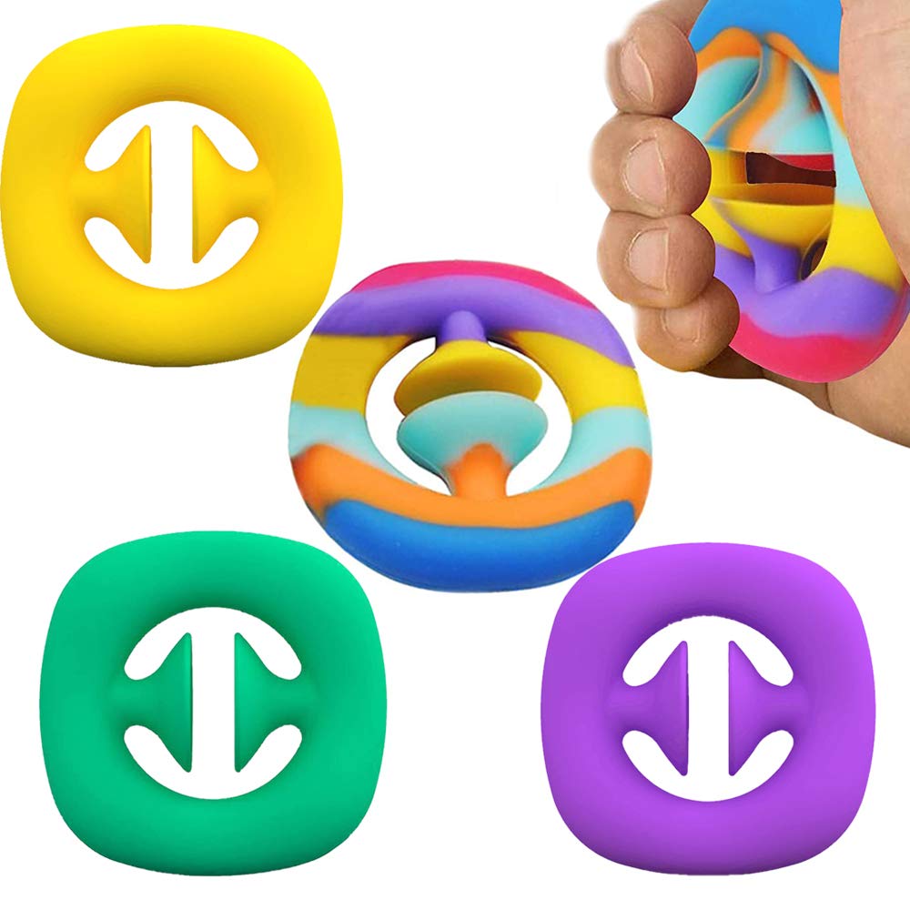 Buy A&F 4 Pack Snapper Fidget Toy,Rainbow Squeeze/Grab/Snap/Sensory